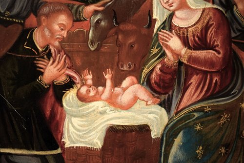   "Adoration of the shepherds"   Tabernacle frame  